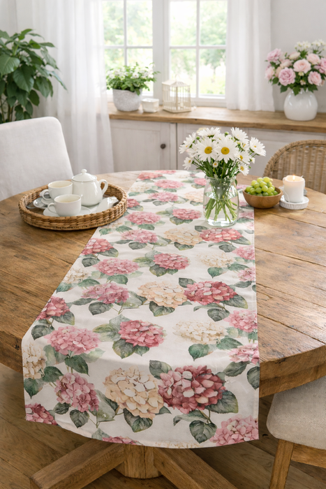 Runner ortensie 40 x 140 cm