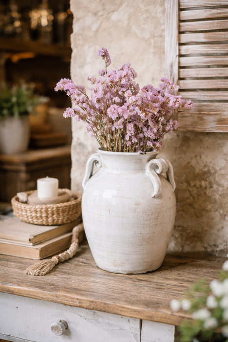 Vaso Anfora Decorativo Nuvole di Stoffa 26,5 cm