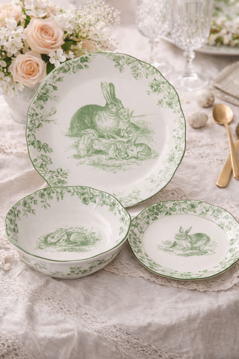 Servizio tavola Le Jardin 12 pezzi in ceramica – set 4 posti dallo stile vintage