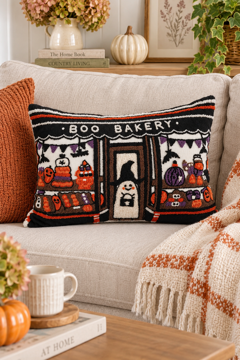 Cuscino Halloween "Boo Bakery" 30x47 cm