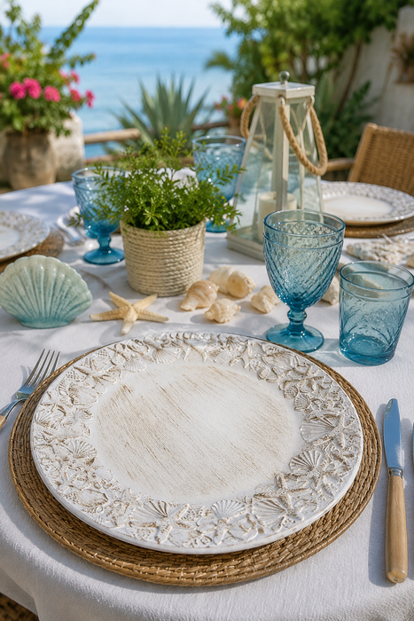 Sottopiatto Decorativo Tema Mare Blanc Mariclò