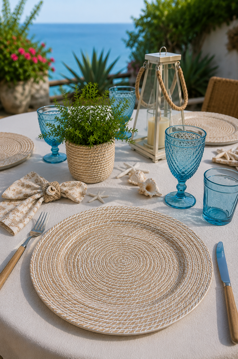 Sous-assiette décorative Maison de Campagne Blanc Mariclò