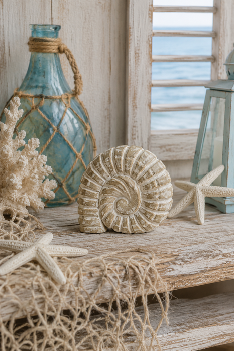 Conchiglia Decorativa in Legno di Mango 12 cm