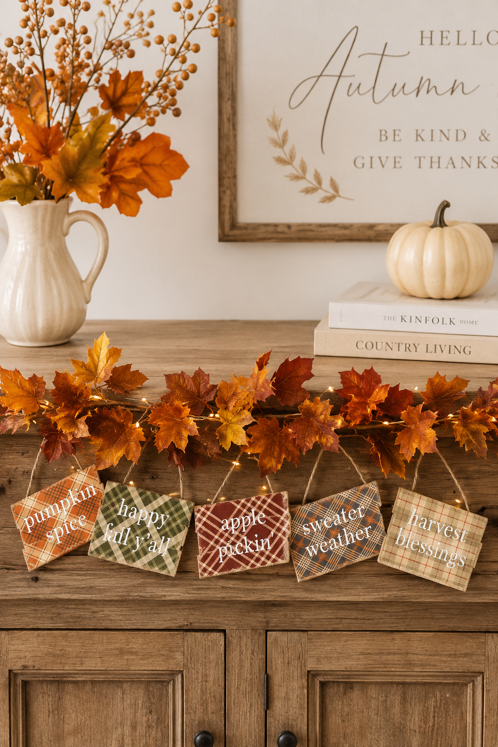 Autumn garlands and festoons