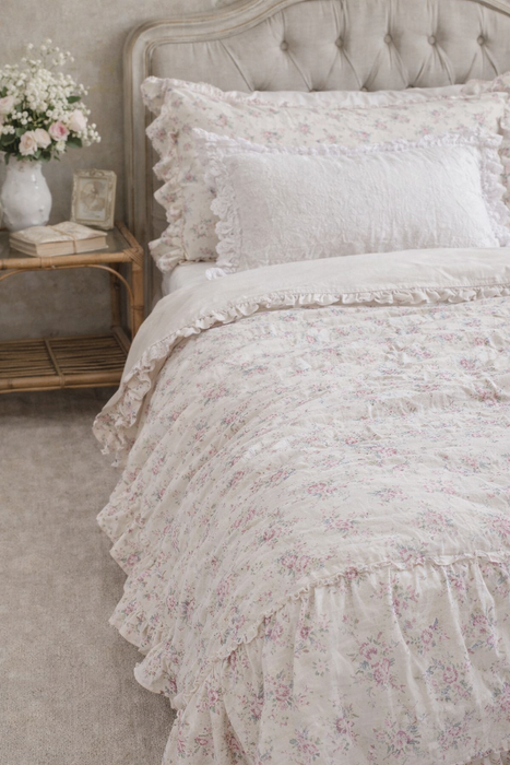 Trapunta Matrimoniale 260 gsm Incanto Fiorito Blanc Mariclò