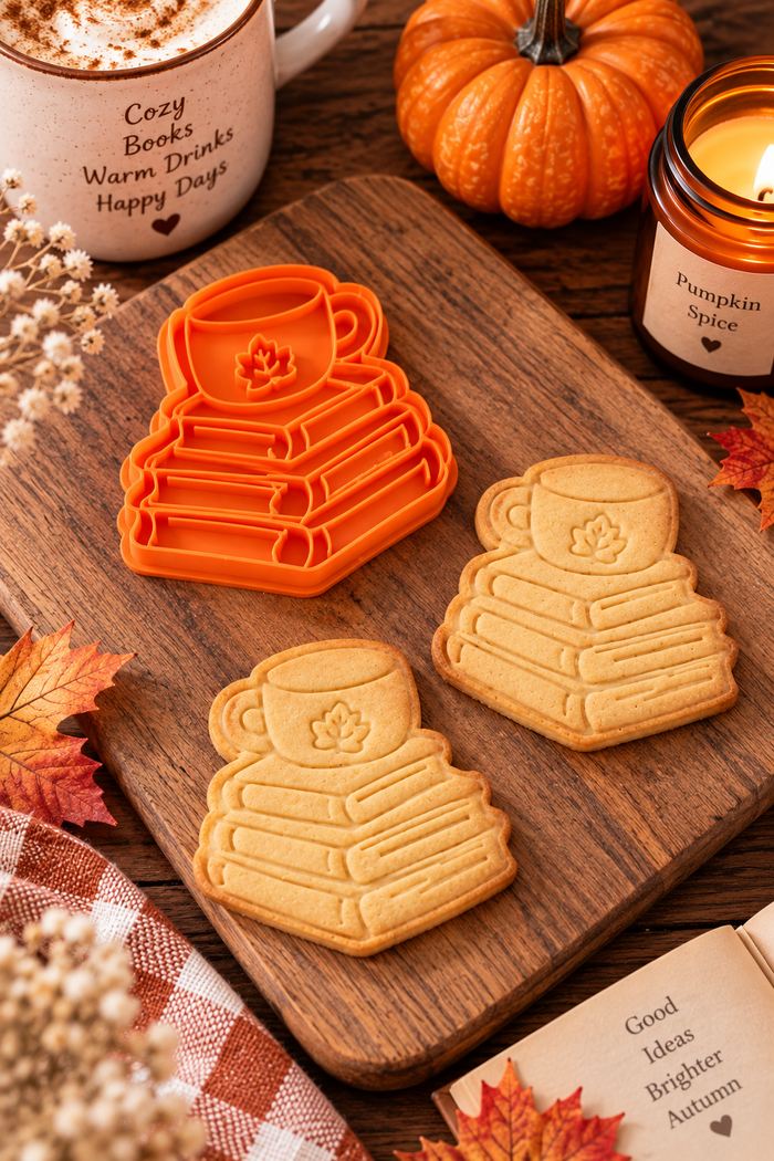 Tagliabiscotti Libri e Tazza – Autunno accogliente & cocooning