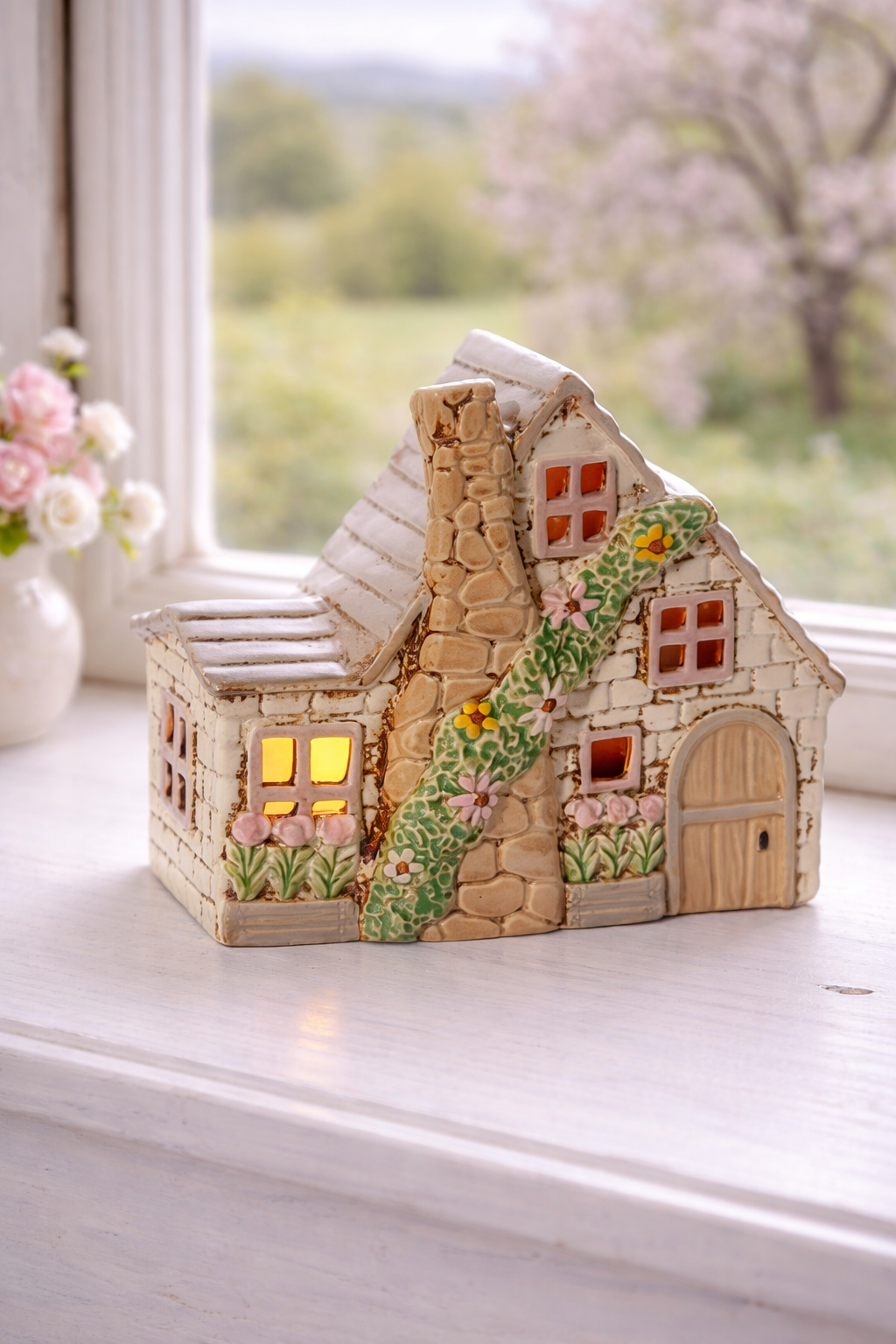 Casetta cottage Portatealight  in Gres 20 cm