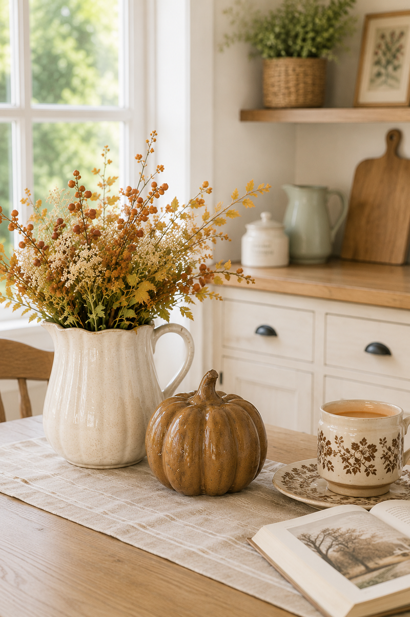 Zucca Decorativa in Terracotta Marrone Smaltata 15 cm – Ib Laursen