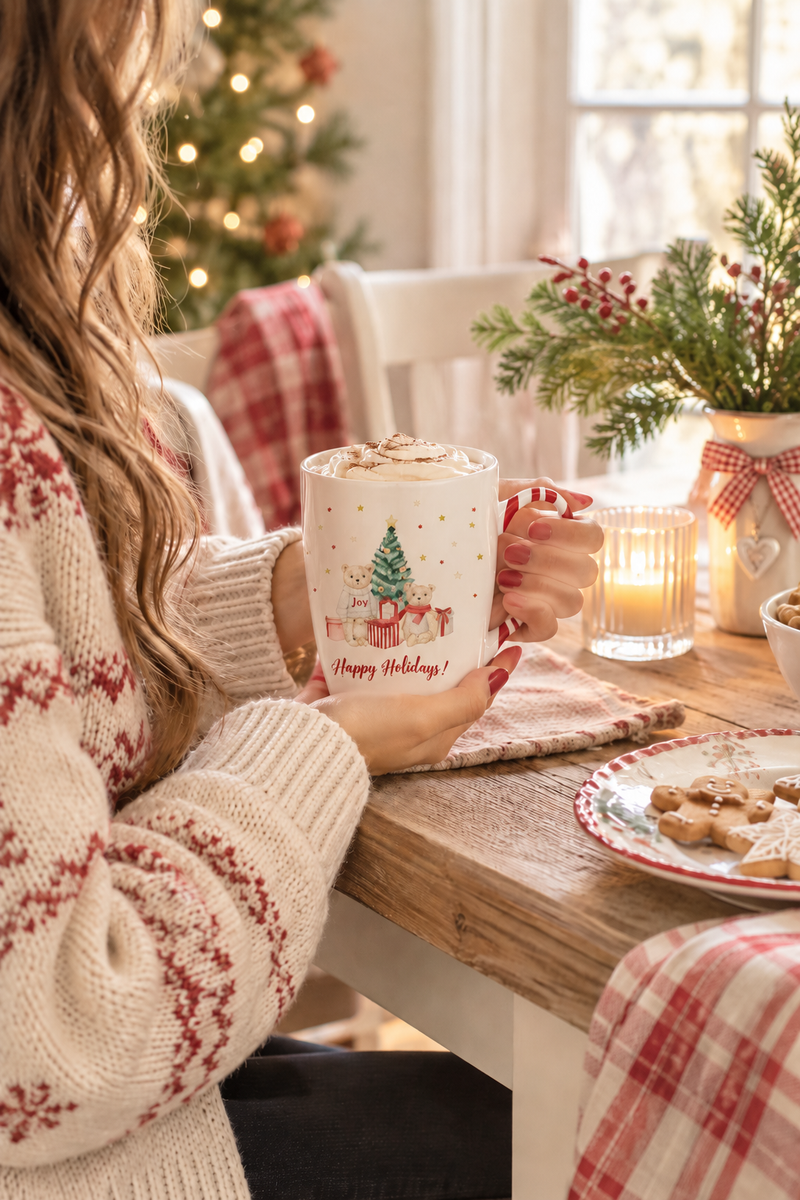 Tazza in Porcellana Happy Bears con Orsetti Natalizi 330 ml – Isabelle Rose