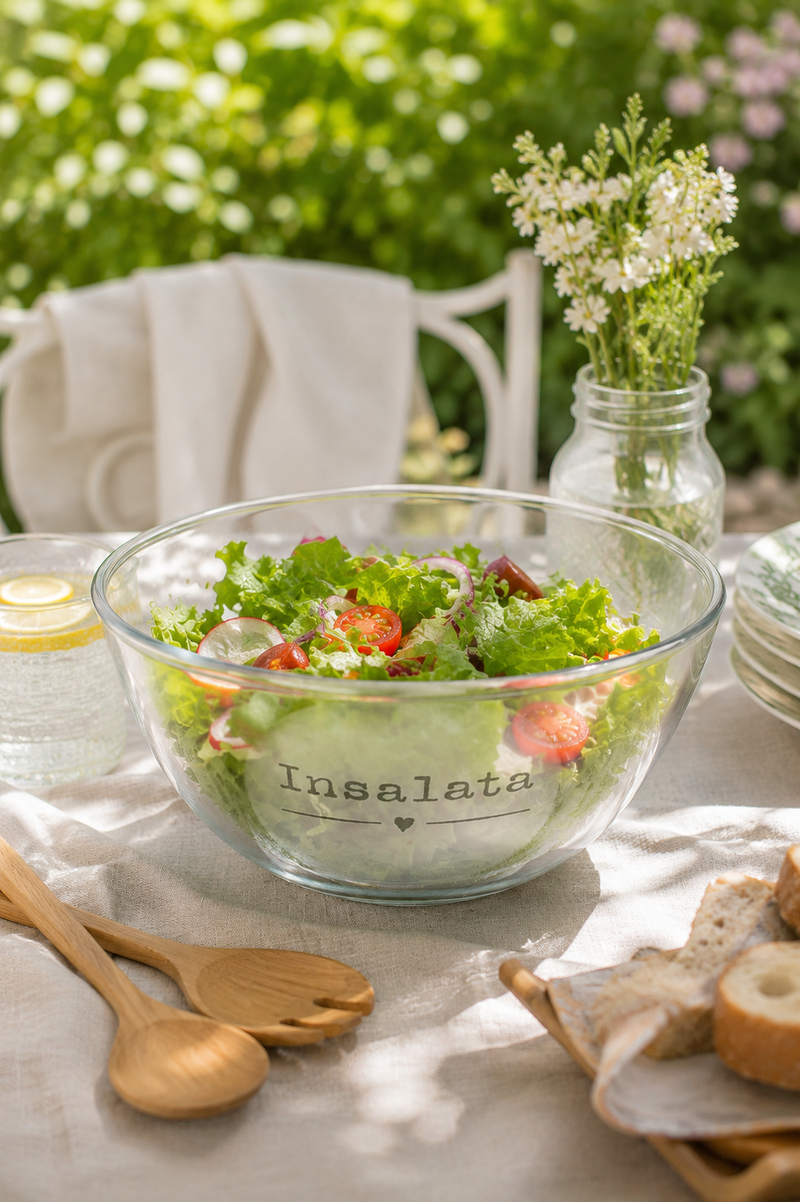 Ciotola Insalata Nuvole di Stoffa in vetro borosilicato