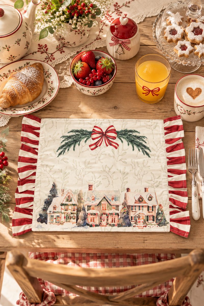 Tovaglietta Natalizia Christmas Day 33x40 cm con Tovagliolo – Lovely Shabby