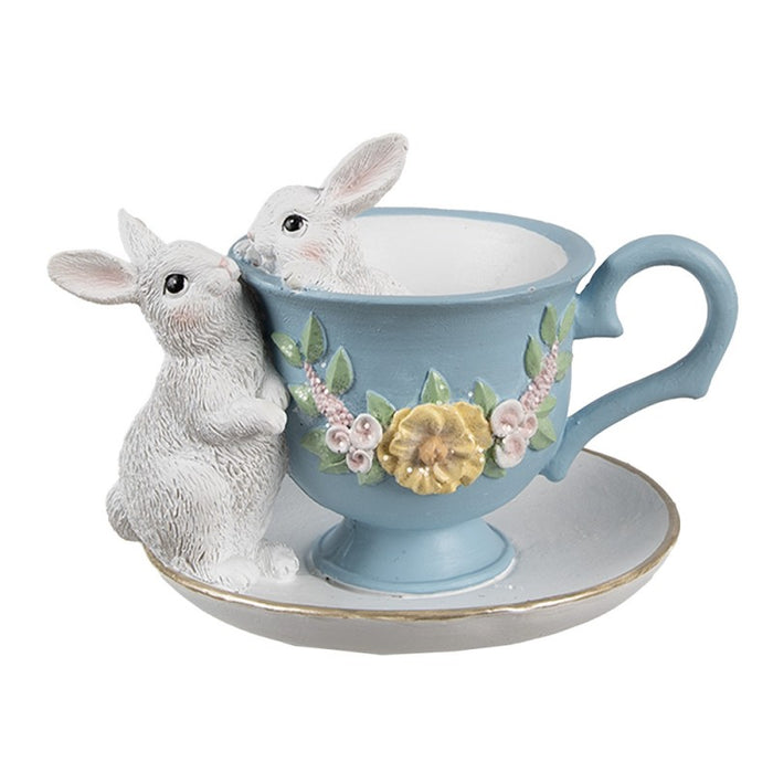 Lapins décoratifs dans une tasse Clayre &amp; eef