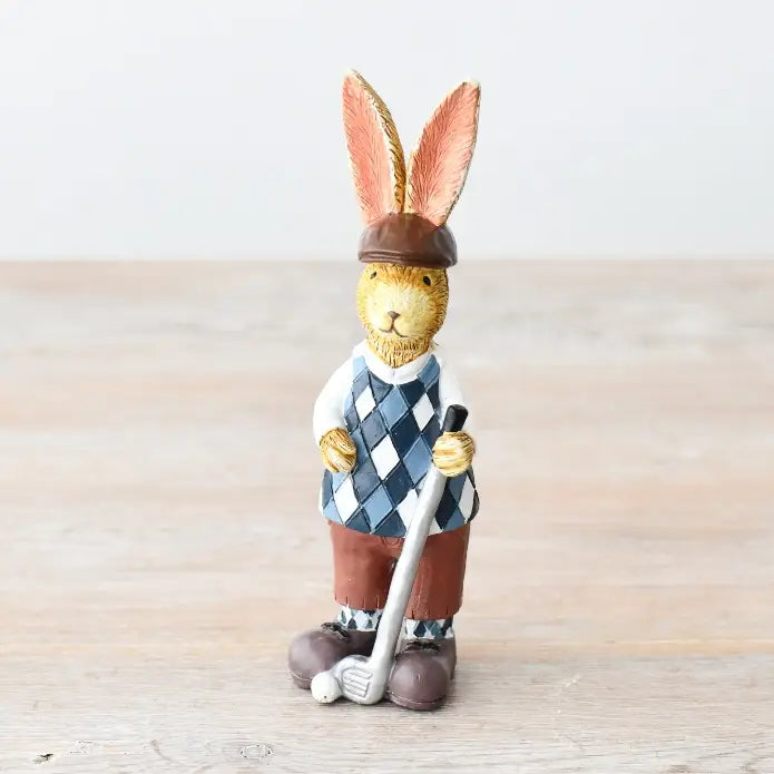 Coniglio Decorativo Pasquale in Resina 14,5 cm