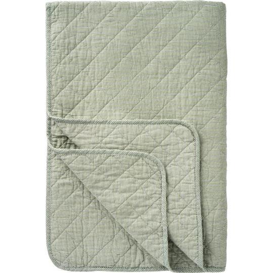 Trapunta Singolo Leggera 130x180 cm a Righe Verdi e Bianche in Cotone Ib laursen