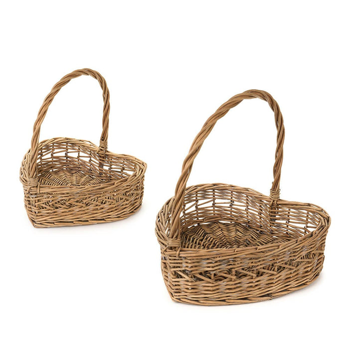 Set Ceste a Cuore con Manico Nuvole di Stoffa