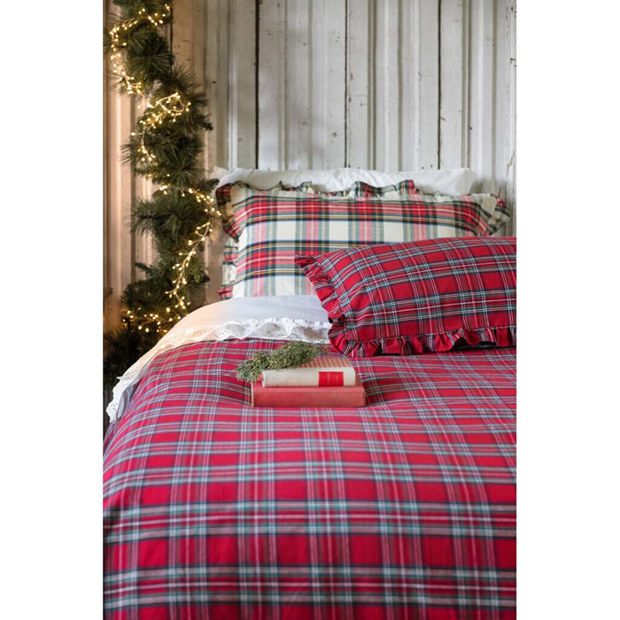 Set copripiumino matrimoniale Tartan Montana -Blanc Mariclò