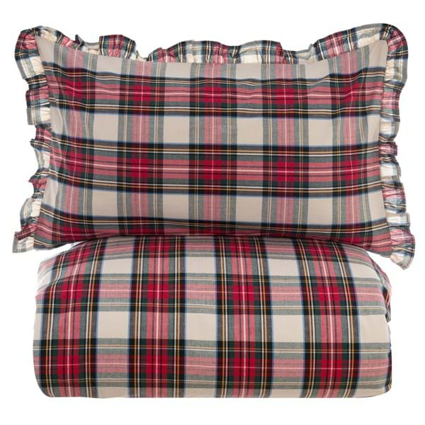 Set copripiumino matrimoniale Tartan Montana -Blanc Mariclò