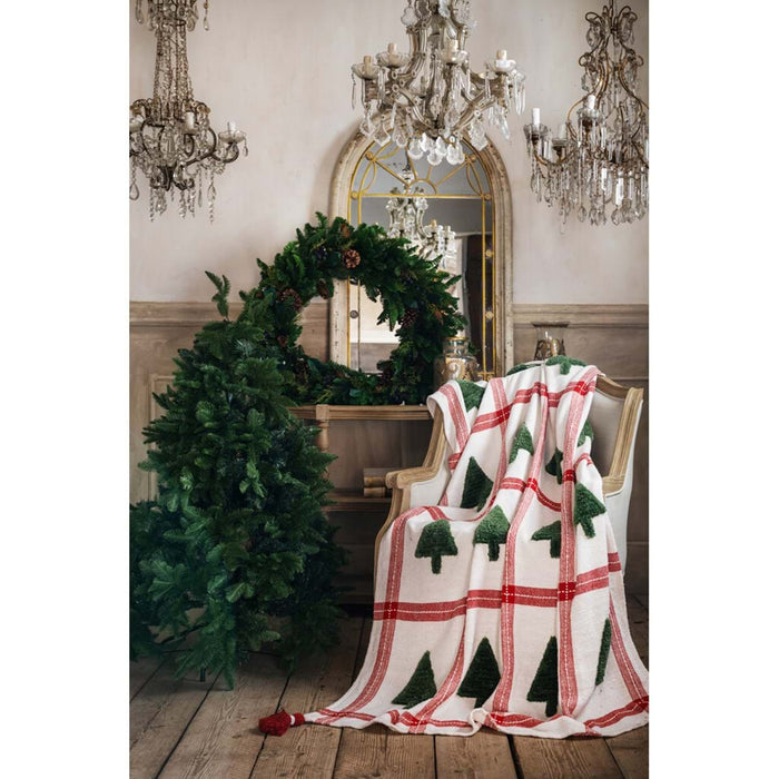 Copritutto Natalizio con Alberelli – 130 x 180 cm Blanc Mariclò