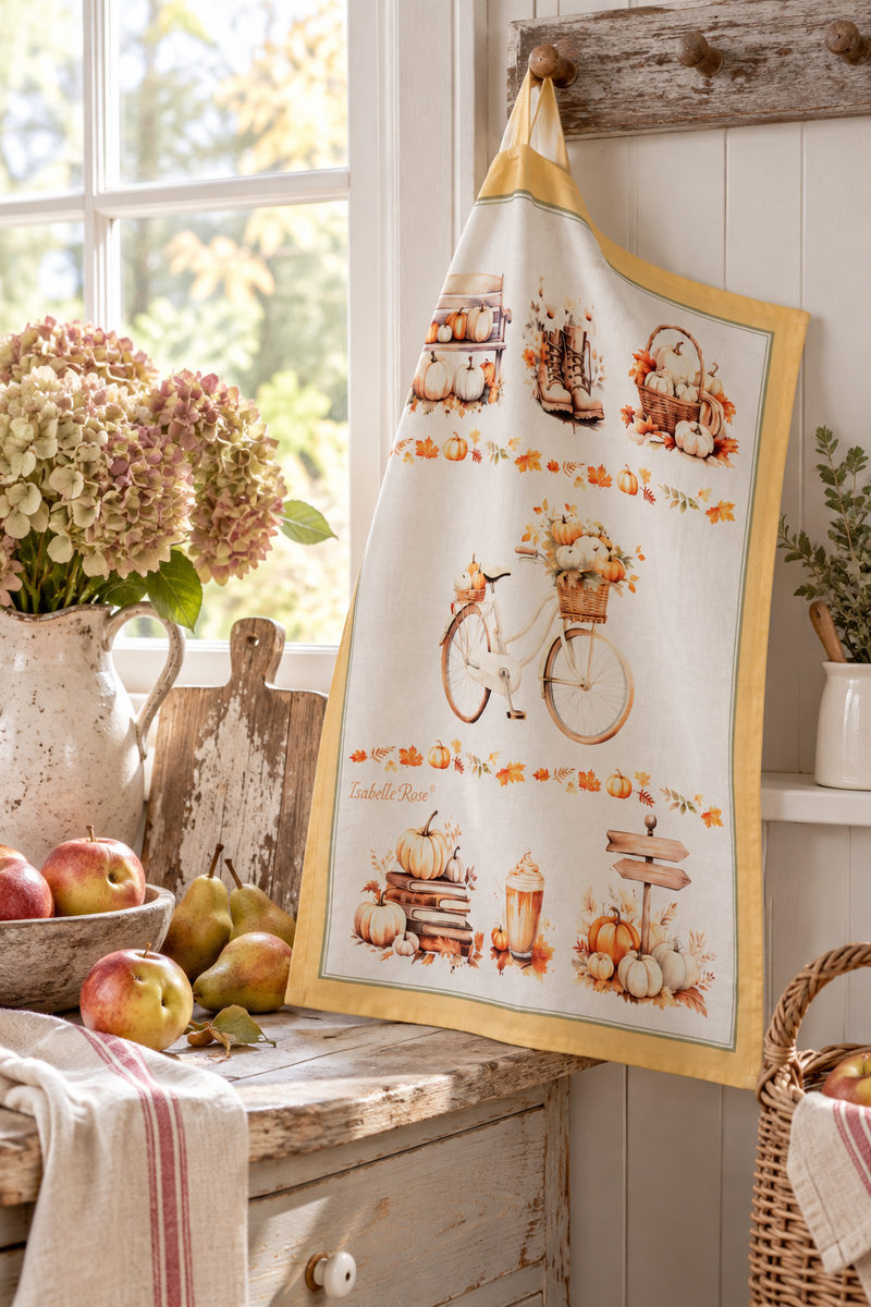 Strofinaccio Cucina Autunnale Vintage Autumn 50x70 cm Isabelle Rose