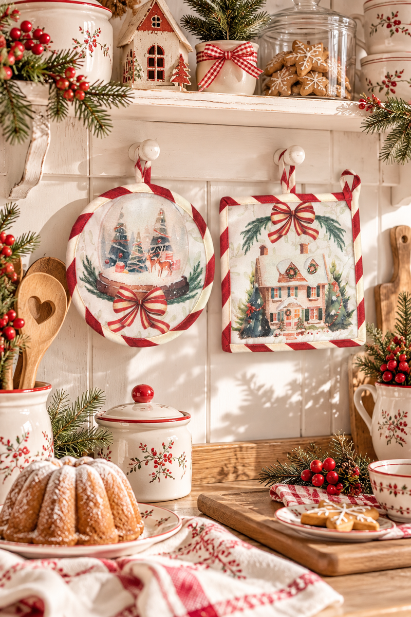 Set 2 Presine Natalizie Christmas Day 20x20 cm – Lovely Shabby