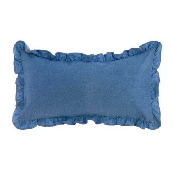 Cuscino Denim con Gala 4 cm Vista Mare  30x59 Blanc Mariclò