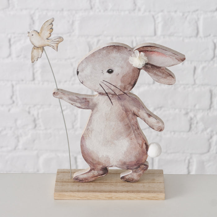 Coniglio in legno decorativo d'appoggio