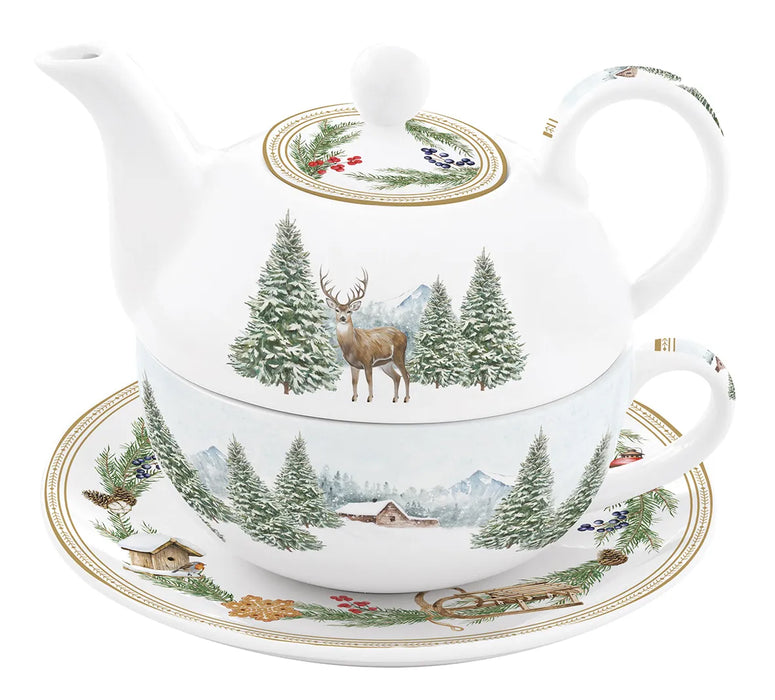Set Tazza da Tè e Teiera 350ml WHITE FOREST