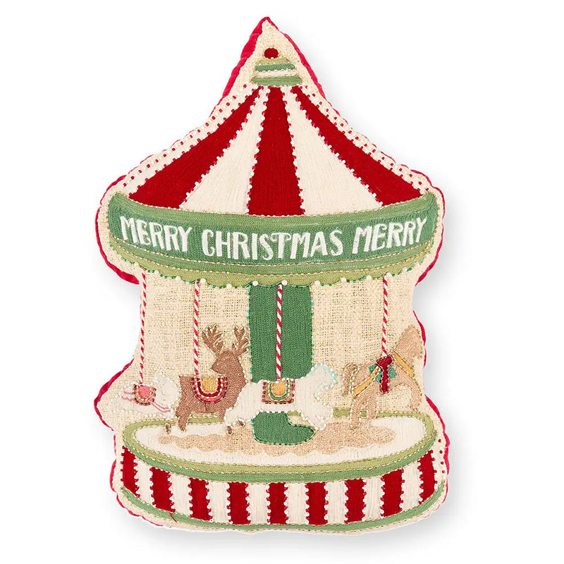 Cuscino Natalizio a Forma di Giostra Ricamata – Nuvole di Stoffa Vintage Toys