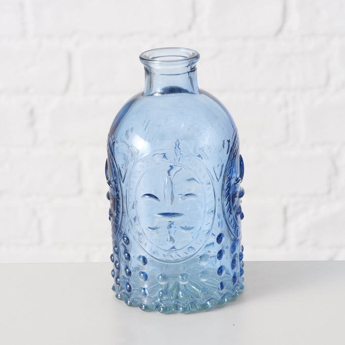 Bottiglia in vetro sfumature blu