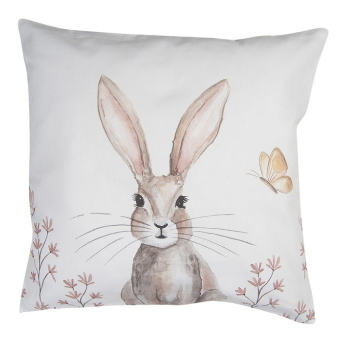 Federa cuscino in cotone con motivo coniglio -Rustic bunny - Arredo Casa da Sogno