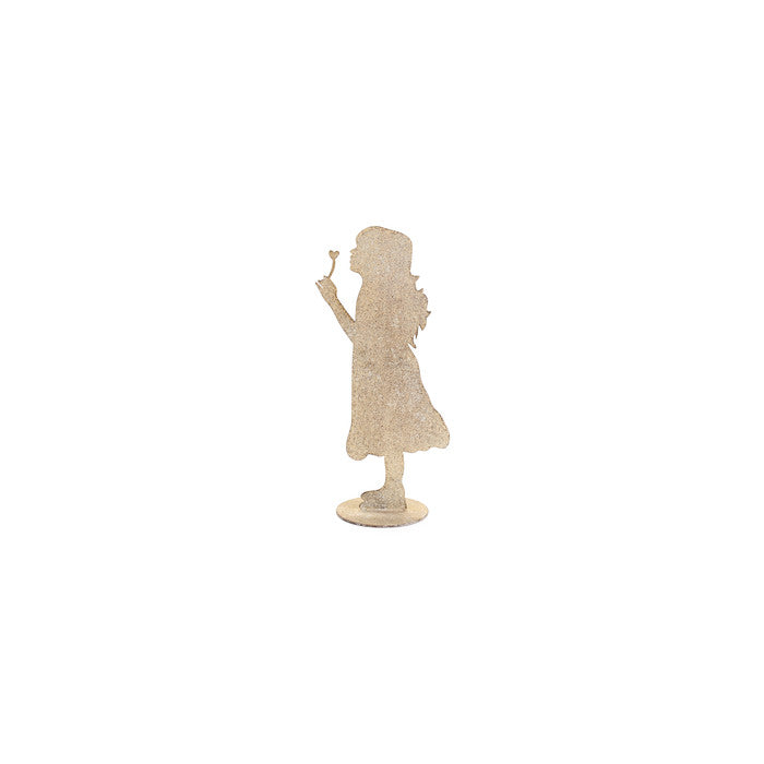 Silhouette Bambina Decorativa Nuvole di Stoffa