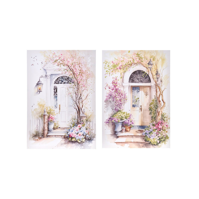 Print Frame Door La Vie En Rose 35x50x2 cm Fabric Clouds