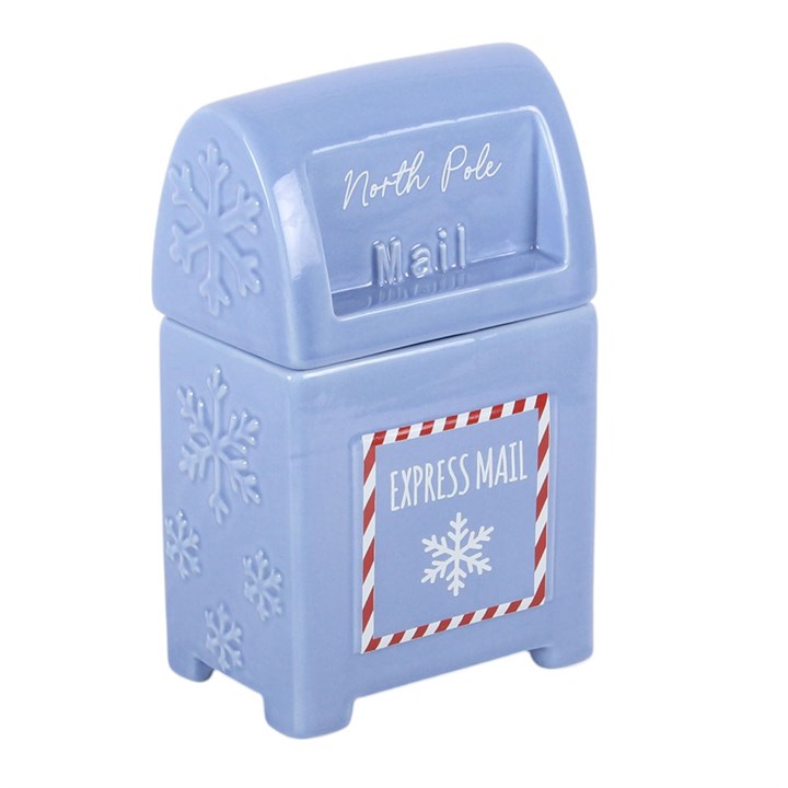Bruciatore per Oli e Cere Cassetta Postale North Pole Blu H 15,3 cm