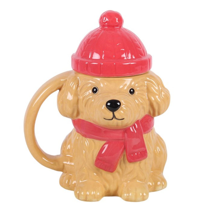 Tazza Natalizia con Coperchio a Forma di Cagnolino