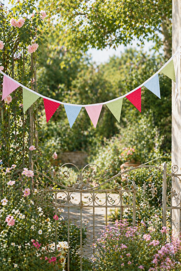 Festone Bandierine Tessuto Greengate 380 cm