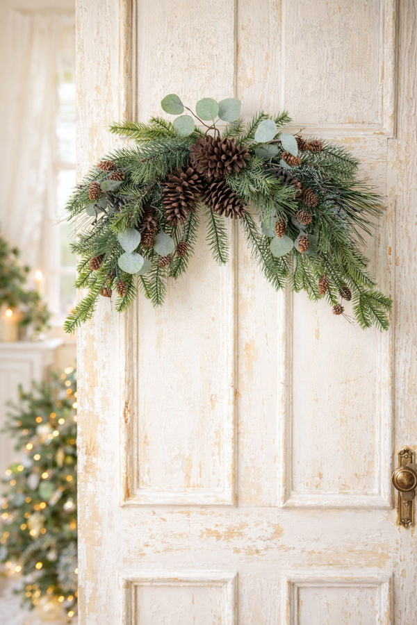 Festone natalizio artificiale Blanc Mariclò “Armonia Naturae”