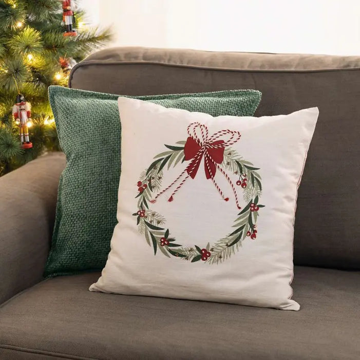 Fodera per cuscino "Ghirlanda di fiocchi"