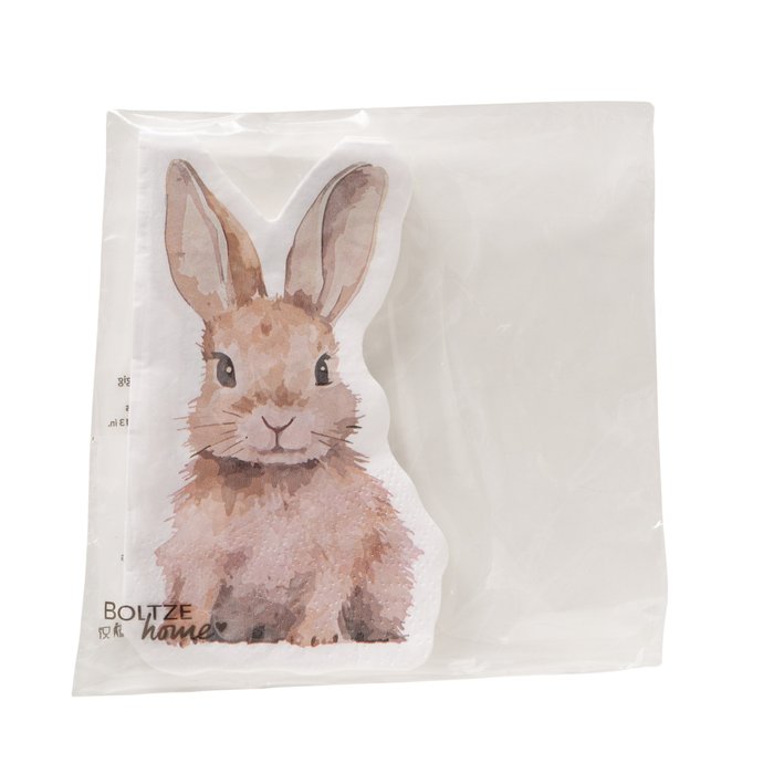 Serviettes en papier avec motif Lapin Boltze