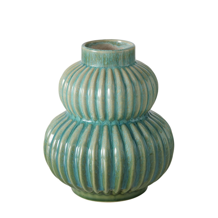 Vaso in ceramica verde