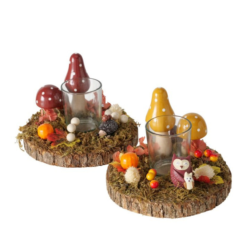 Portatealight con fungo e animaletti - Arredo Casa da Sogno