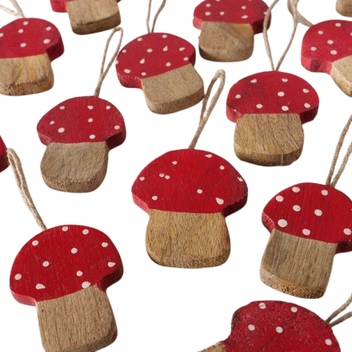 Set da 6 Funghi decorativi da appendere Set di 6