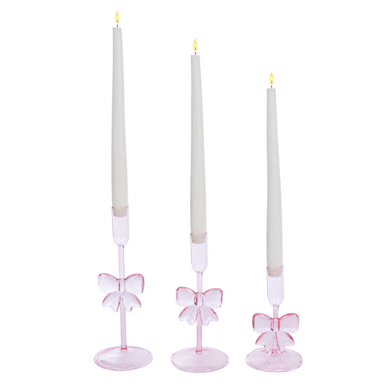 Set 3 Portacandele in Vetro a Forma di Fiocco Goodwill