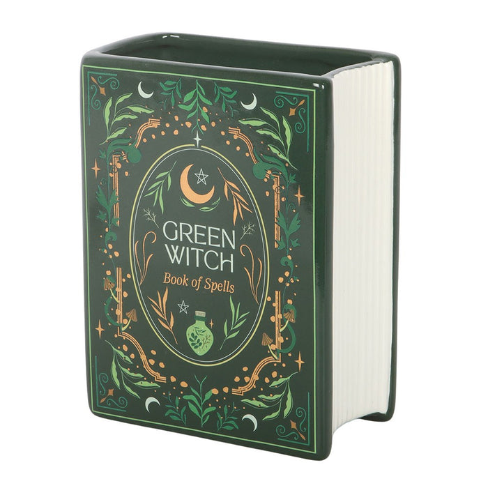 Vaso a forma di Libro Green Witch