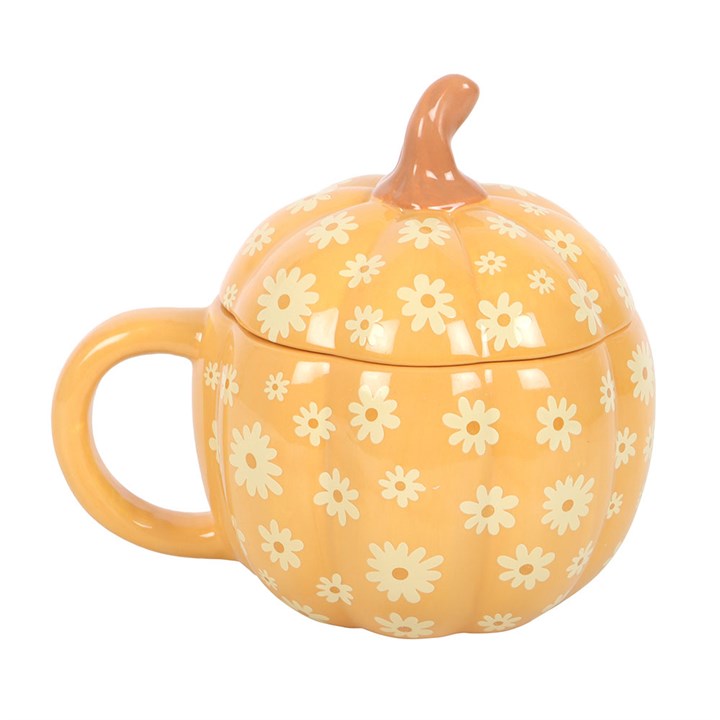 Tazza Zucca Floreale con Coperchio
