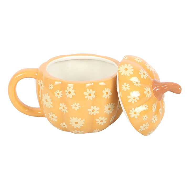 Tazza Zucca Floreale con Coperchio