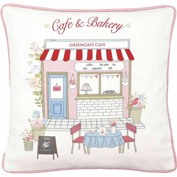 Federa cuscino in cotone con motivo cafe e bakery 40x40 cm - Josefina