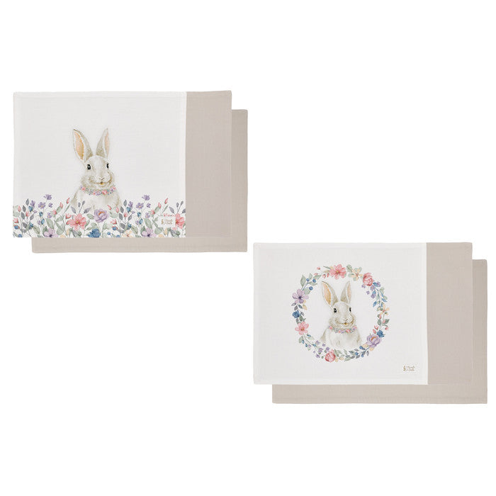 Tovaglietta in cotone con motivo pasquale 33x50 cm -Bunny - Arredo Casa da Sogno