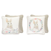 Cuscino arredo in cotone con motivo pasquale 40x40 cm -Bunny - Arredo Casa da Sogno