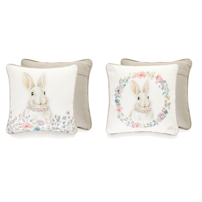 Cuscino arredo in cotone con motivo pasquale 40x40 cm -Bunny - Arredo Casa da Sogno