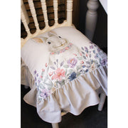 Cuscino per sedia in cotone con balza motivo pasquale 40x40+15 cm - Bunny - Arredo Casa da Sogno